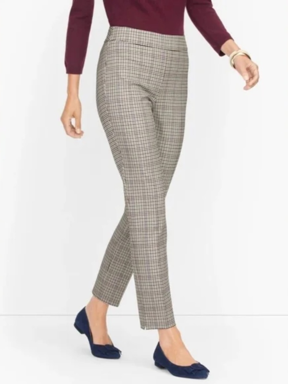 Talbots Chatham Plaid Slim Pants
